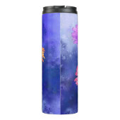 Drei farbige Gerberas-Thermal-Tumbler-Malerei Thermosbecher (Rückseite)