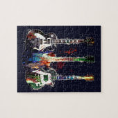 Drei farbige Gitarren Puzzle (Horizontal)