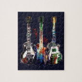 Drei farbige Gitarren Puzzle (Vertikal)