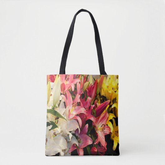 Drei farbige Lilien Tasche (Vorderseite)