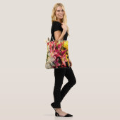 Drei farbige Lilien Tasche (Am Model)