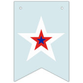 Drei-farbige Rot-, Weiß- und Blausteine Wimpelkette (Zweite Fahne)