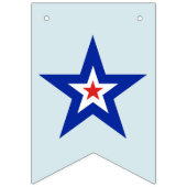 Drei-farbige Rot-, Weiß- und Blausteine Wimpelkette (Erste Fahne)