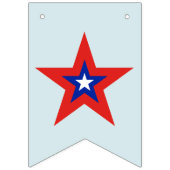 Drei-farbige Rot-, Weiß- und Blausteine Wimpelkette (Dritte Fahne)