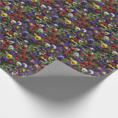 Drei farbige Stiefmütterchen: Eine Symphonie von F Geschenkpapier (Ecke)