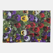 Drei farbige Stiefmütterchen: Eine Symphonie von F Geschirrtuch (Horizontal)