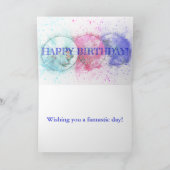 Drei farbige tropische Cocktailvorlage Karte (Innenseite)