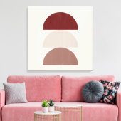 Drei farblackierte Crescent 01 Leinwanddruck (Insitu (Wohnzimmer))