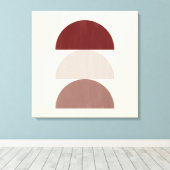 Drei farblackierte Crescent 01 Leinwanddruck (Insitu (Holzboden))