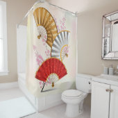 Drei Federlüfter Duschvorhang (Beispiel)