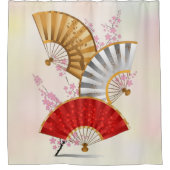 Drei Federlüfter Duschvorhang (Vorderseite)