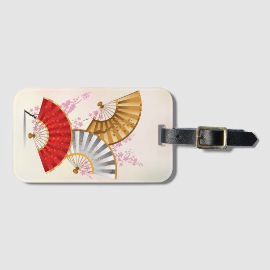 Drei Federlüfter Gepäckanhänger (Vorderseite (Horizontal))