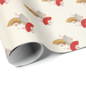 Drei Federlüfter Geschenkpapier (Rolleneckpunkt)