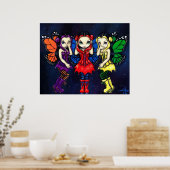 Drei Fee gotische Märchen Kunstdruckerei Poster (Küche)