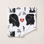 Drei fehlende Chancen Handtuch-Set | Emotionale Dé Badhandtuch Set (Waschlappen)
