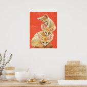 Drei Fennec Fox Kits Poster (Küche)