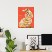 Drei Fennec Fox Kits Poster (Heimbüro)