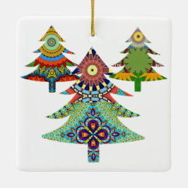 DREI FERIENBÄUME KERAMIKORNAMENT