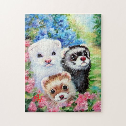 DREI FERRETS SOMMERPUZZLE PUZZLE (Vertikal)