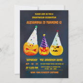 Drei festliche Jack O' Lanterns Halloween Einladung (Vorderseite)