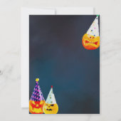 Drei festliche Jack O' Lanterns Halloween Einladung (Rückseite)