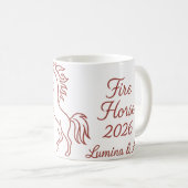 Drei Feuerpferd-Tasse 2026 Kaffeetasse (VorderseiteRechts)