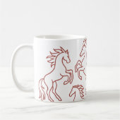 Drei Feuerpferd-Tasse 2026 Kaffeetasse (Links)