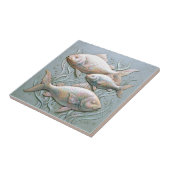 Drei Fisch Opalescent Bas Relief D1221 Fliese (Seite)