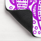 Drei Fische - Lila Mousepad (Ecke)