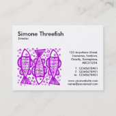 Drei Fische - Lila Visitenkarte (Rückseite)