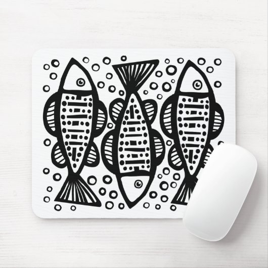 Drei Fische Mousepad (Mit Mouse)