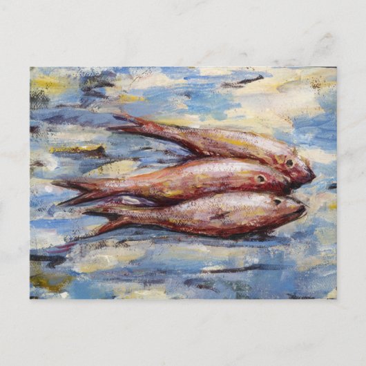 Drei Fische Postkarte (Vorderseite)