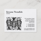 Drei Fische - weiß Visitenkarte (Rückseite)