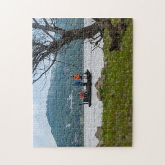 Drei Fischer am Tisch Puzzle (Vertikal)