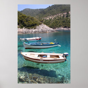 Drei Fischerboot-Plakat Poster