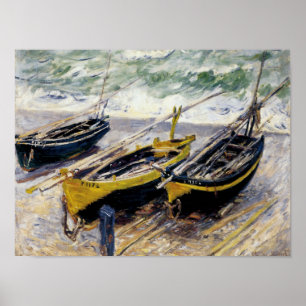 Drei Fischerboote Poster
