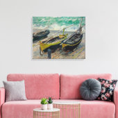 Drei Fischerboote von Claude Monet Leinwanddruck (Insitu (Wohnzimmer))