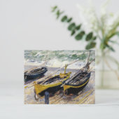 Drei Fischerboote von Monet Postkarte (Stehend Vorderseite)