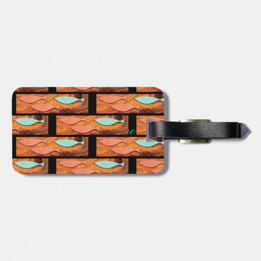 Drei Fischmuster Thunder_Cove Gepäckanhänger (Rückseite horizontal)