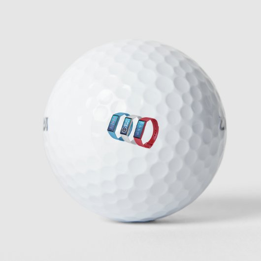 Drei Fitnessen-Tracker Golfball (Vorderseite)