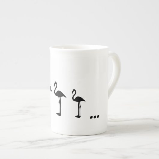 Drei Flamingo Vögel und Punkte Tasse / Tasse (Vorderseite Rechts)