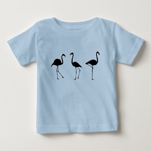 Drei Flamingos Baby T-shirt (Vorderseite)