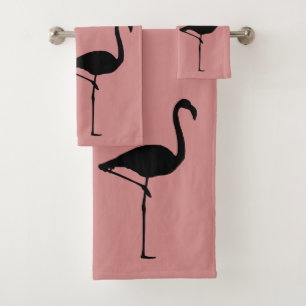 Drei Flamingos Badhandtuch Set