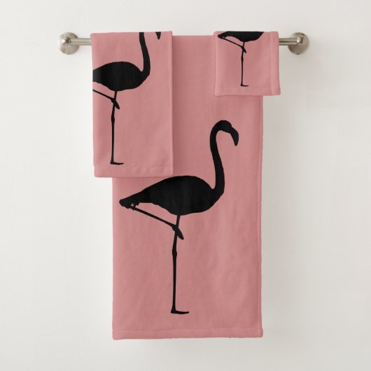 Drei Flamingos Badhandtuch Set (Insitu)