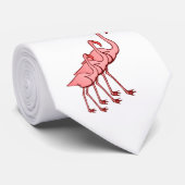 Drei Flamingos Krawatte (Gerollt)