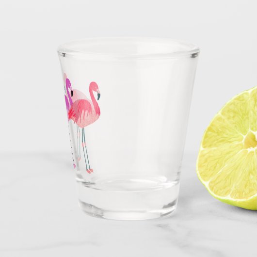 Drei Flamingos Schnapsglas (Rechts)