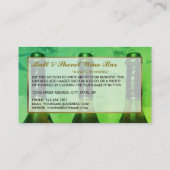 Drei Flaschen Display, Retro Wein Bar Visitenkarte (Rückseite)