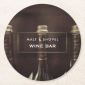 Drei Flaschen Display, rustikale Bar Runder Pappuntersetzer (Vorderseite)