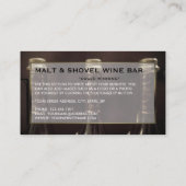 Drei Flaschen Display, rustikale Bar Visitenkarte (Rückseite)