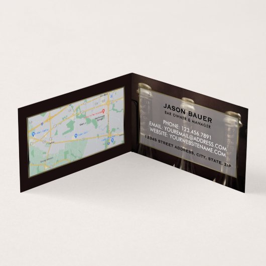 Drei Flaschen Display, Weinkeller/Weinkeller, im D Visitenkarten (Innenseite)